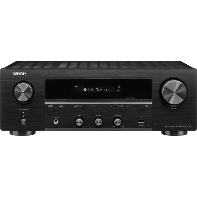 Denon DRA800H | 2.1 Channel Home Cinema AV Stereo Receiver - AM/FM - HEOS - 100 W / Channel - Black-Audio Video Centrale