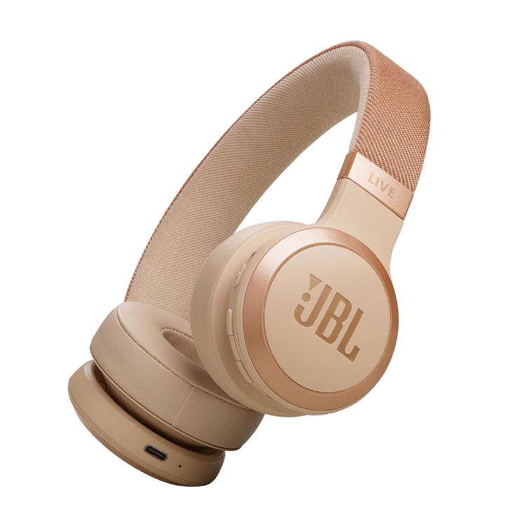 JBL Live 670NC | On-Ear Headphones - Wireless - Bluetooth - Sand-Audio Video Centrale