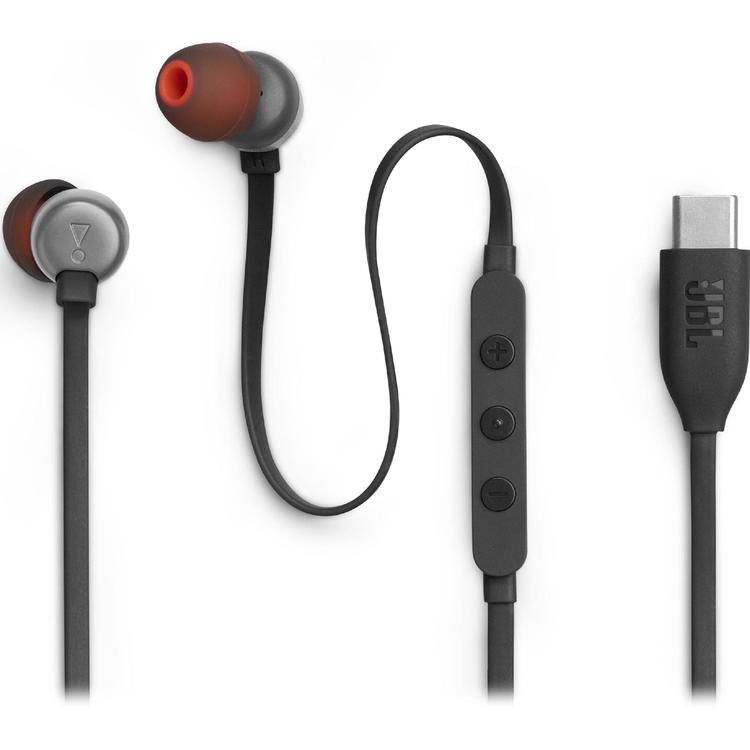 JBL Tune 310C | In-Ear Headphones - Wired - USB-C - 3 Button Remote - Black-Audio Video Centrale