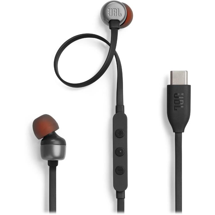 JBL Tune 310C | In-Ear Headphones - Wired - USB-C - 3 Button Remote - Black-Audio Video Centrale