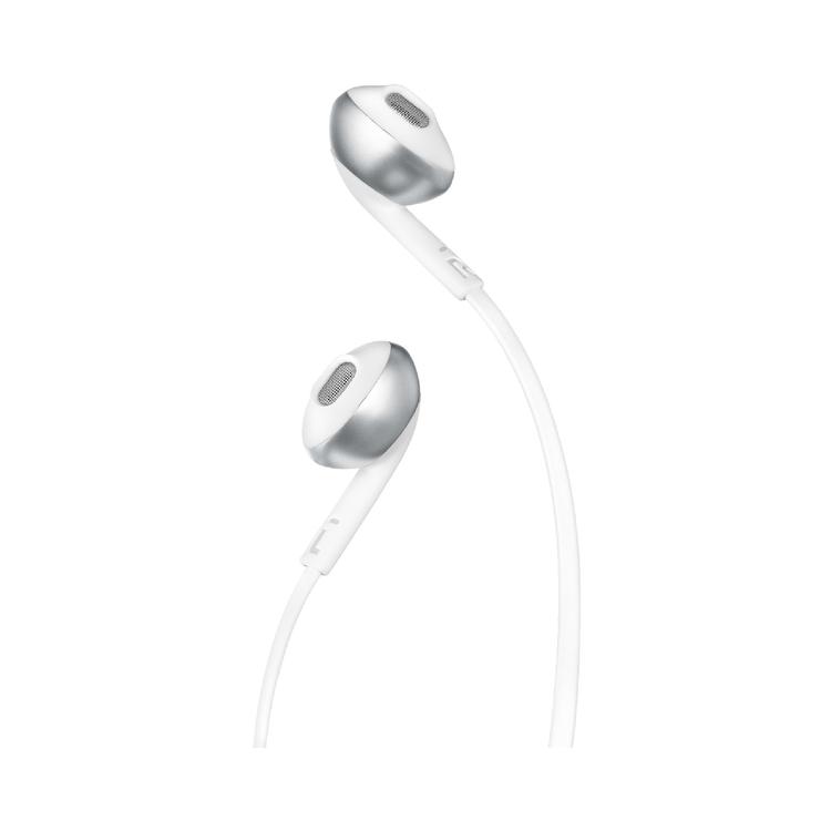 JBL Tune 205 | Wired In-Ear Headphones - JBL Pure Bass - Microphone - Chrome-Audio Video Centrale