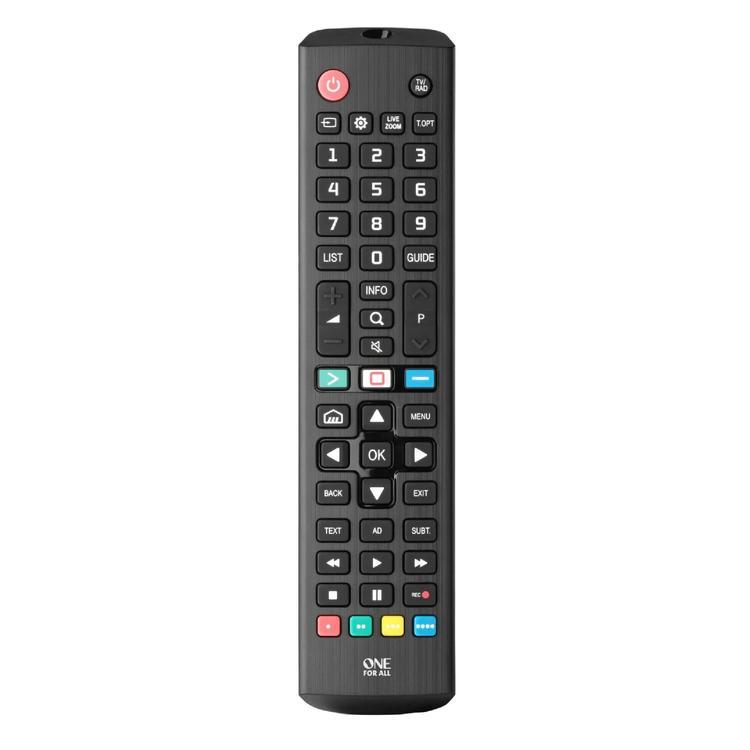One for All URC4811R | Direct Replacement Remote Control for any LG TV - Replacement Series - Black-Audio Video Centrale