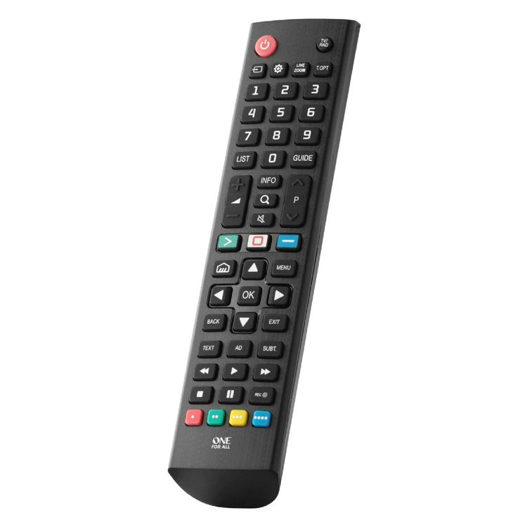 One for All URC4811R | Direct Replacement Remote Control for any LG TV - Replacement Series - Black-Audio Video Centrale