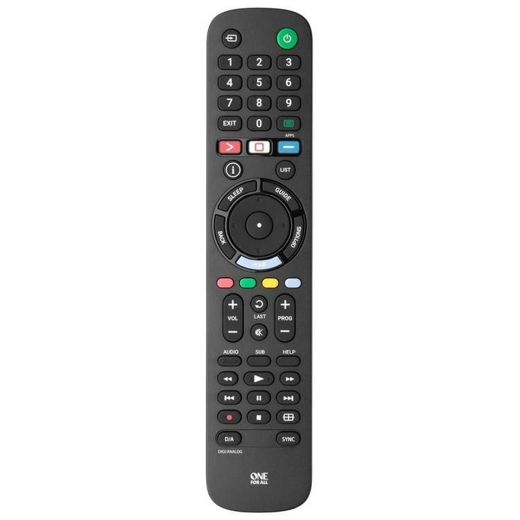 One for All URC4812R | Direct replacement remote control for any Sony TV - Replacement Series - Black-Audio Video Centrale
