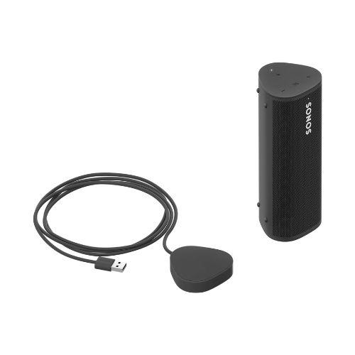 Sonos | Roam Charging Set - 1 Roam Portable Speaker - 1 Roam Charger - Black-Audio Video Centrale