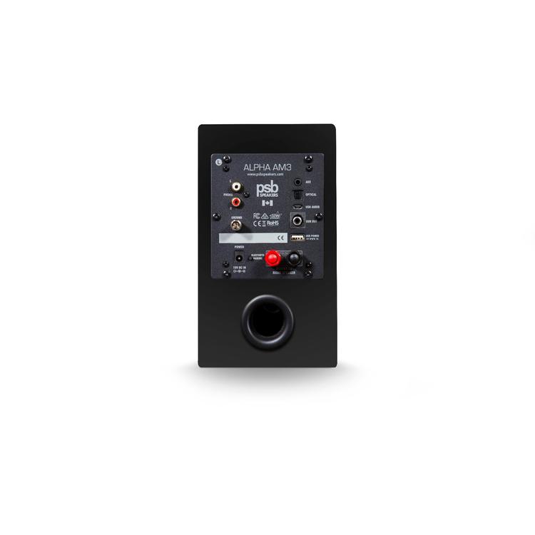 PSB Alpha AM3 | Powered Speaker - Compact - Bluetooth - Matte Black - Pair-Audio Video Centrale