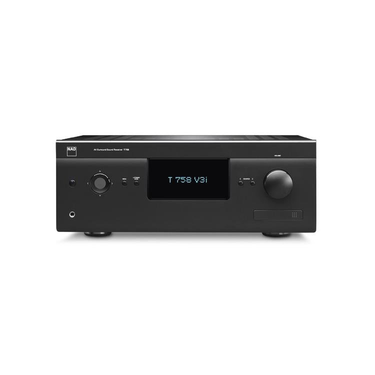 NAD T 758 V3i | Home theatre AV receiver - Surround - 7 channels x 60W - MDC - BluOS - Wireless streaming - Black-Audio Video Centrale