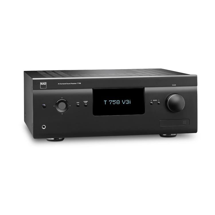 NAD T 758 V3i | Home theatre AV receiver - Surround - 7 channels x 60W - MDC - BluOS - Wireless streaming - Black-Audio Video Centrale