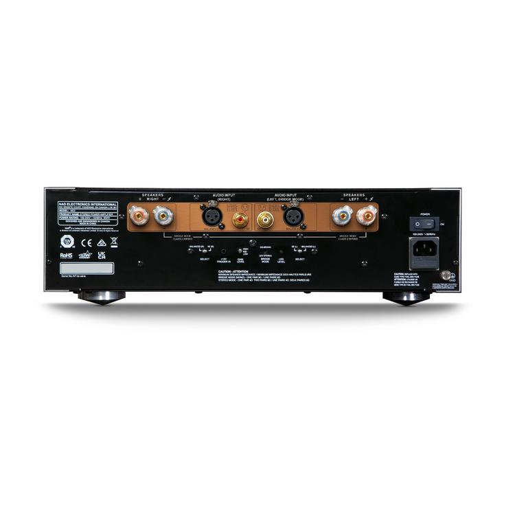 NAD M23 | Stereo Power Amplifier - HybridDigital Purifi Eigentakt - Master Series - 2x200W - 120V-240V - Black-Audio Video Centrale