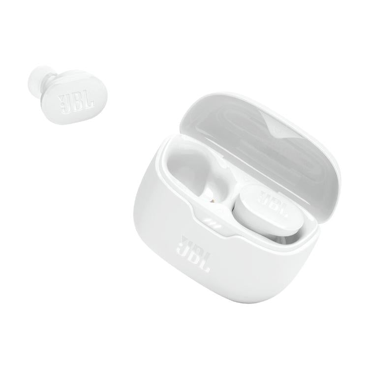JBL Tune Buds | In-Ear Headphones - Truly Wireless - Bluetooth - Noise Reduction - 4 microphones - White-Audio Video Centrale