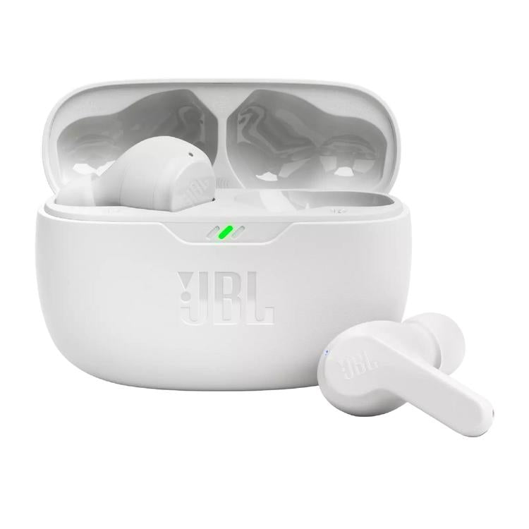 JBL Vibe Beam | In-Ear Headphones - Wireless - Bluetooth - Smart Ambient Technology - White-Audio Video Centrale