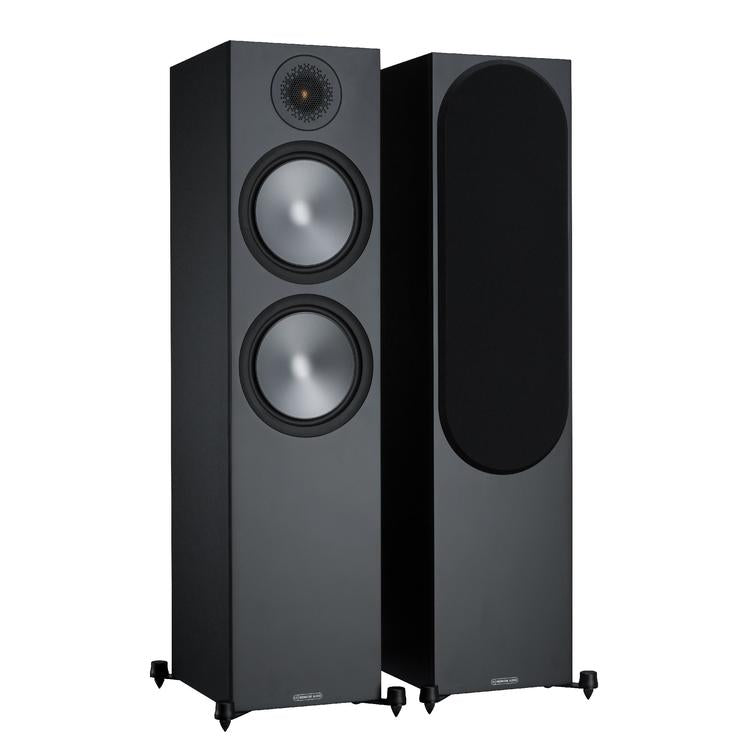 Monitor Audio Bronze 500 | Floorstanding Speakers - Tower - 2.5 way - 200W - Bronze Series - Pair - Black-Audio Video Centrale
