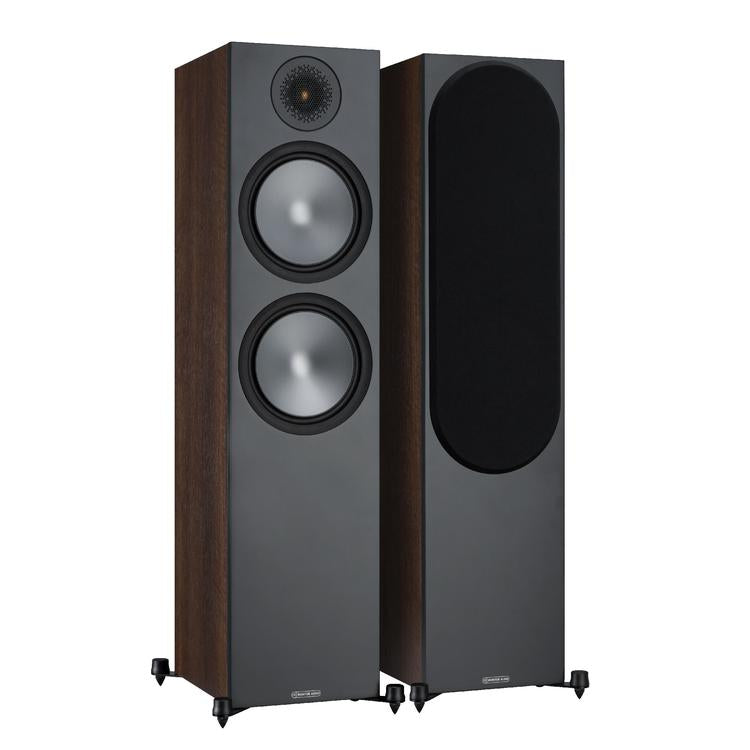Monitor Audio Bronze 500 | Floorstanding Speakers - Tower - 2.5 way - 200W - Bronze Series - Pair - Walnut-Audio Video Centrale