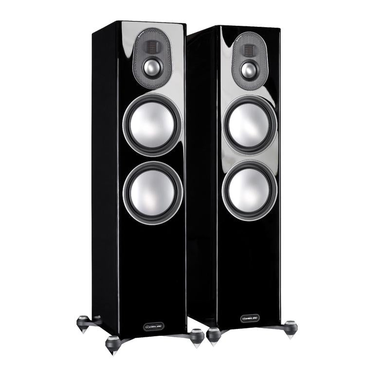 Monitor Audio Gold 300 | Floorstanding Speakers - Tower - 3 way - 250W - Pair - Piano Black Gloss-Audio Video Centrale