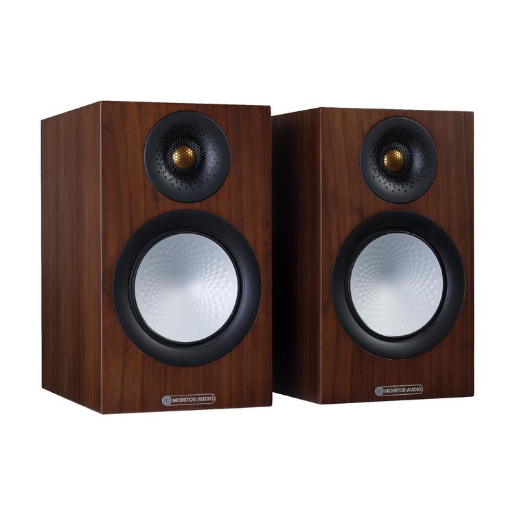 Monitor Audio Silver 50 7G | Bookshelf Speakers - 2 way - 100W - Silver Series - Pair - Natural Walnut-Audio Video Centrale