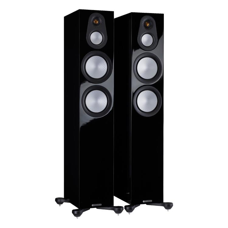Monitor Audio Silver 300 7G | Floorstanding Speakers - Tower - 3 way - 200W - Pair - High Gloss Black-Audio Video Centrale