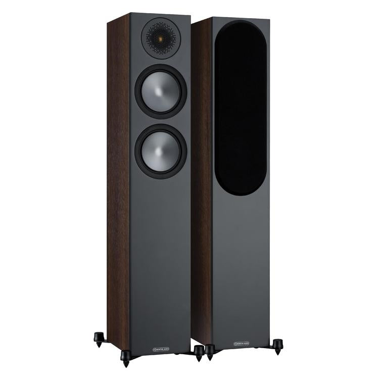 Monitor Audio Bronze 200 | Floorstanding Speakers - Tower - 2.5 way - 120W - Bronze Series - Pair - Walnut-Audio Video Centrale