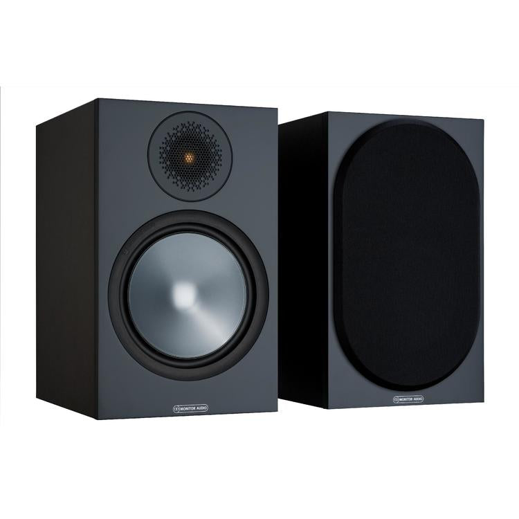 Monitor Audio Bronze 100 | Bookshelf Speakers - 2 way - 100W - Bronze Series - Pair - Black-Audio Video Centrale