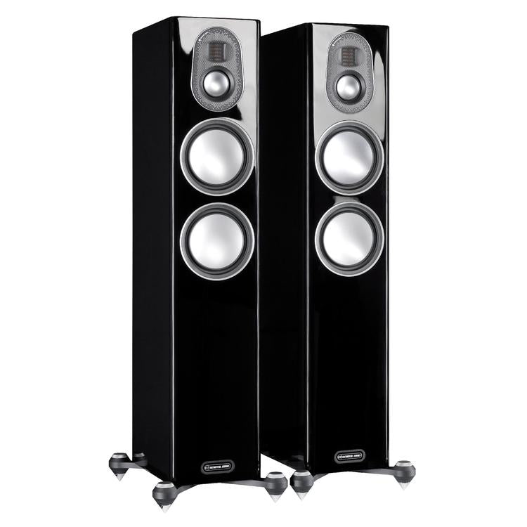 Monitor Audio Gold 200 | Floorstanding Speakers - Tower - 3 way - 200W - Pair - Piano Black Gloss-Audio Video Centrale