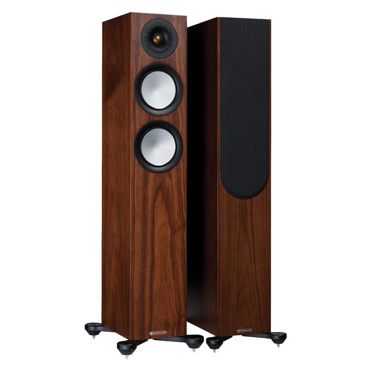 Monitor Audio Silver 200 7G | Floorstanding Speakers - Tower - 2 1/2 way - 150W - Pair - Natural Walnut-Audio Video Centrale