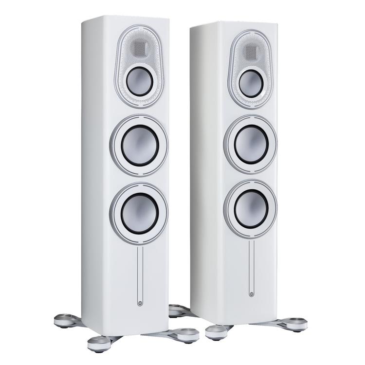 Monitor Audio Platinum 200 3G | Floorstanding Speakers - Tower - 3-way - 300W - Pair - Pure Satin White-Audio Video Centrale