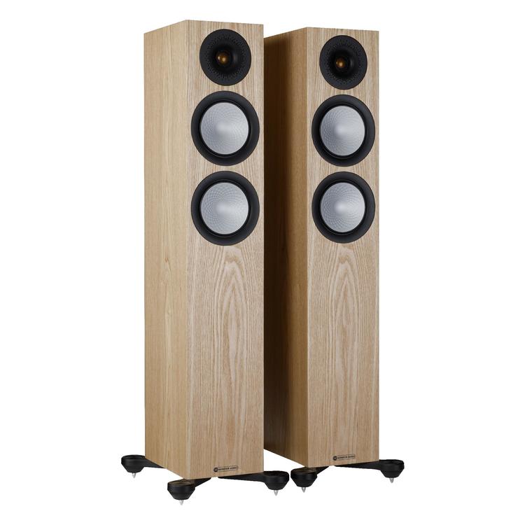 Monitor Audio Silver 200 7G | Floorstanding Speakers - Tower - 2 1/2 way - 150W - Pair - Ash-Audio Video Centrale