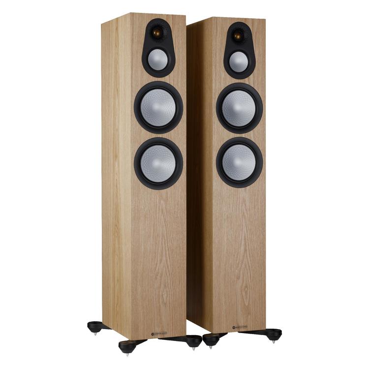 Monitor Audio Silver 300 7G | Floorstanding Speakers - Tower - 3 way - 200W - Pair - Ash-Audio Video Centrale