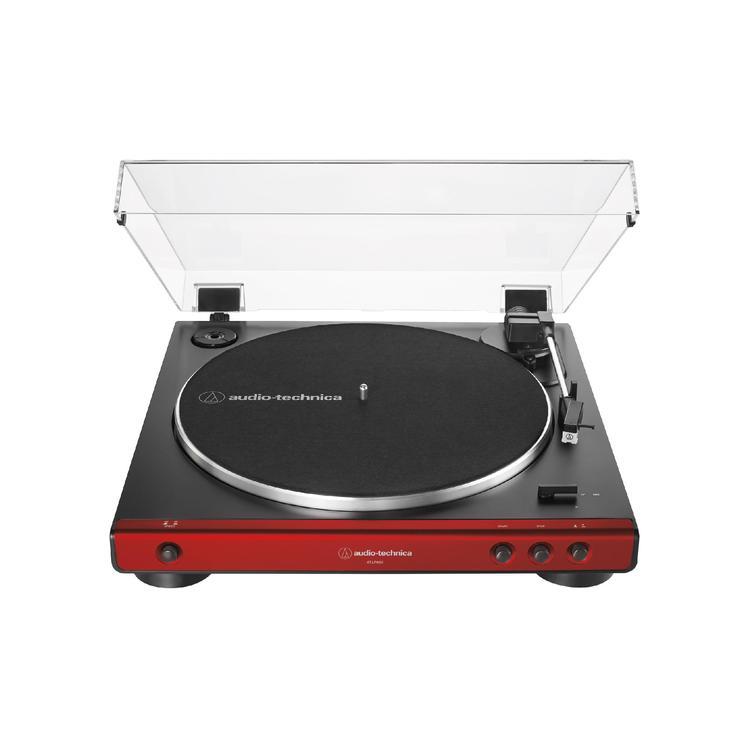 Audio-Technica AT-LP60X-RD | Stereo Turntable - Belt Drive - Fully Automatic - Red-Audio Video Centrale