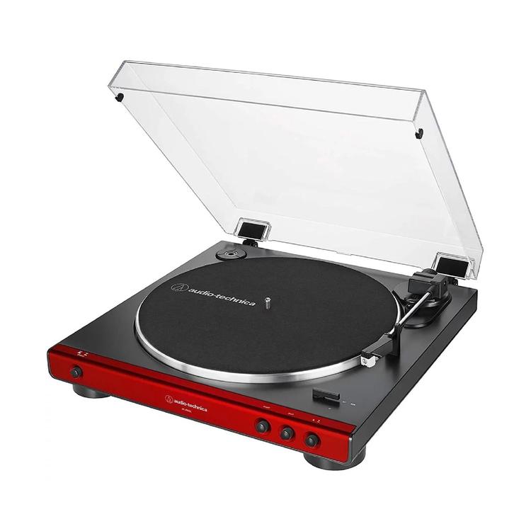 Audio-Technica AT-LP60X-RD | Stereo Turntable - Belt Drive - Fully Automatic - Red-Audio Video Centrale