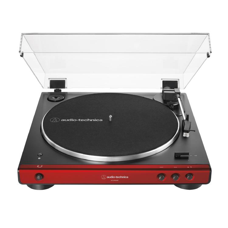 Audio-Technica AT-LP60XBT-RD | Turntable Stereo - Wireless - Bluetooth - Belt Drive - Fully Automatic - Red-Audio Video Centrale