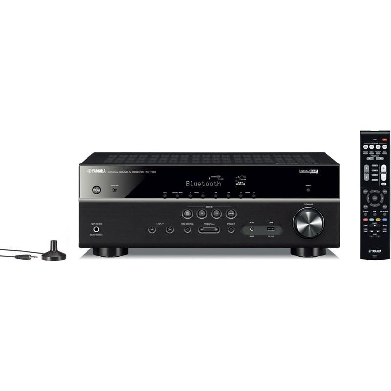 Yamaha RXV385B | 5.1 Channel Home Theatre AV Receiver - Bluetooth - 4K - 70W - HDMI - YPAO - Black-Audio Video Centrale