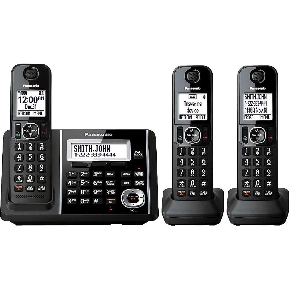Panasonic KX-TGF343B | 3 Digital cordeless handsets - Recorder - Black-Audio Video Centrale