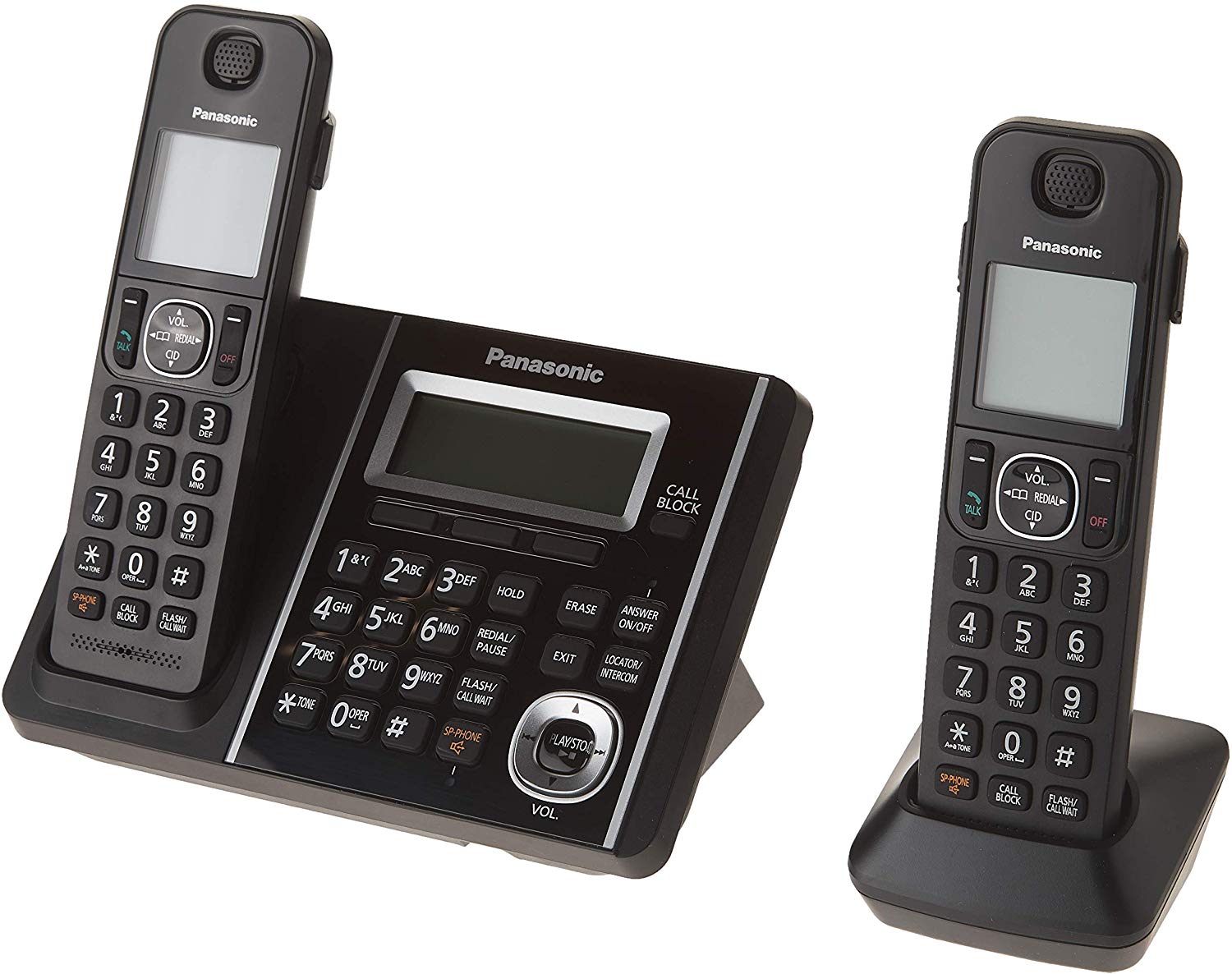 Panasonic KX-TGF342B | 2 Digital cordeless handsets - Recorder - Black-Audio Video Centrale