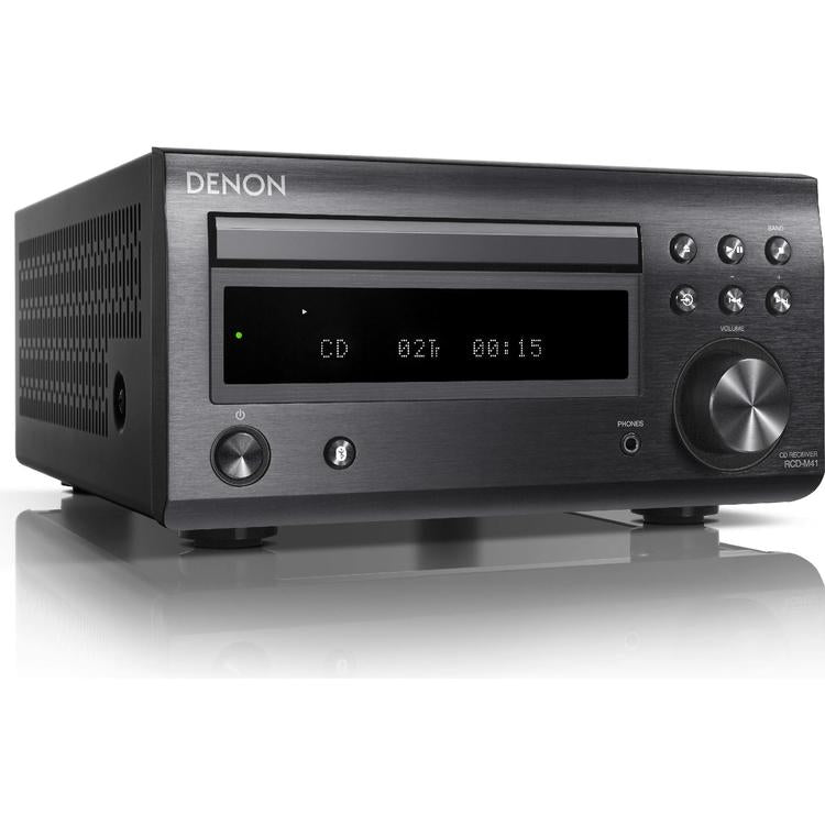 Denon DM-41SBK | Wireless Micro Hi-Fi System - 2 Ch. - Bluetooth - Black-Audio Video Centrale