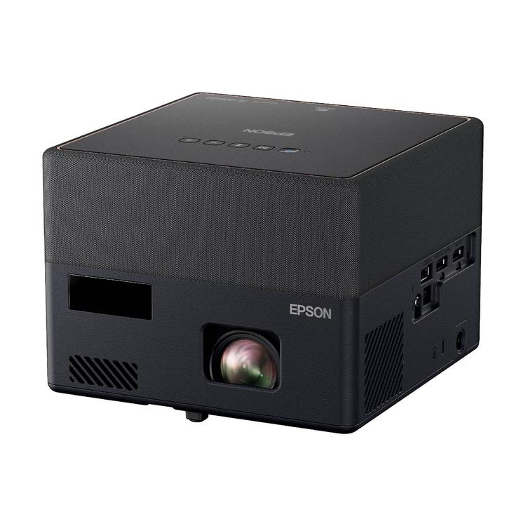 Epson EpiqVision Mini EF12 | Portable Laser Projector - Wi-fi - 3LCD - 150in Screen - 16: 9 - 4K - HDR FHD - Audiophile sound - Android TV - Black-Audio Video Centrale