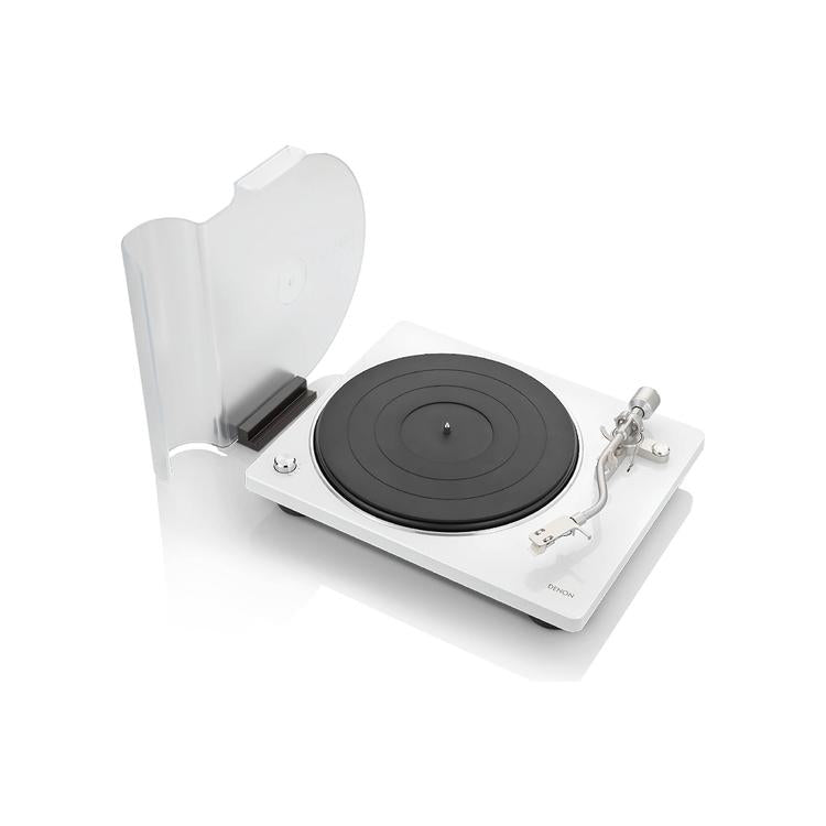 Denon DP-400 | Hi-Fi turntable - Automatic speed sensor - "S" shaped speed arm - White-Audio Video Centrale